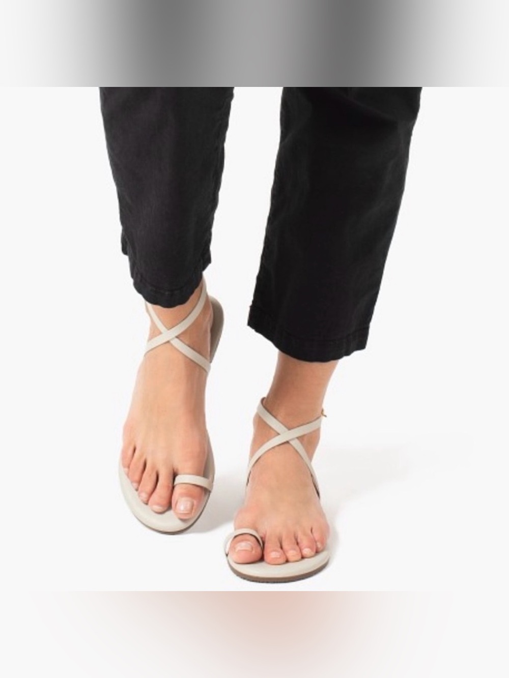 Tkees Phoebe Sandal Stone Grey size 6 Wrap Around